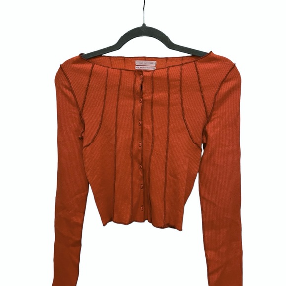 URBAN OUTFITTERS red/orange long sleeve top - Picture 4 of 5